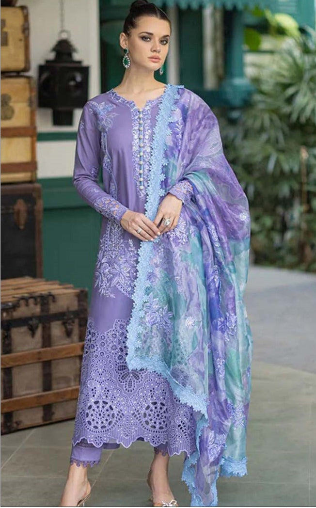 3pc Lawn Heavy Embroidered
