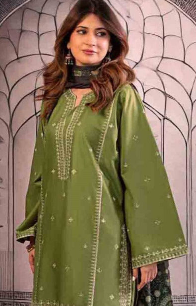 3pc Lawn Heavy Embroidered
