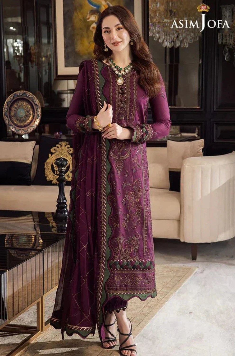 Luxury 3pc Lawn Heavy Embroidered