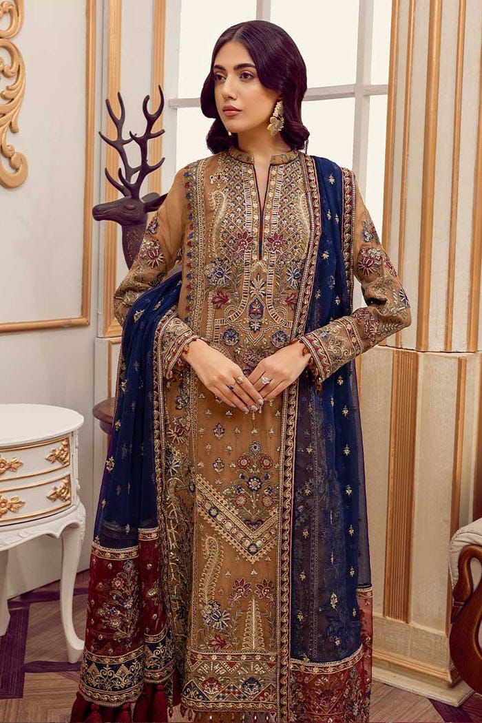 FESTIVE COLLECTION ORGANZA EMBROIDERED SEQUENCE HANDWORK